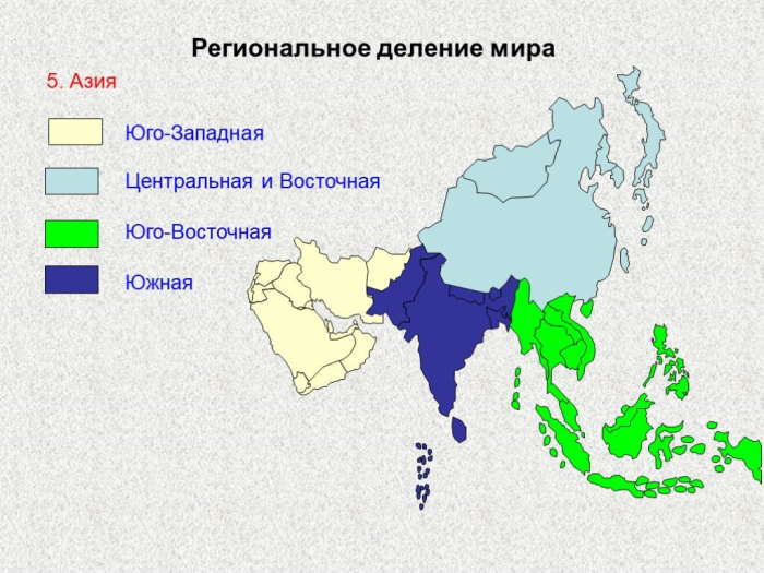 карта районов евразии