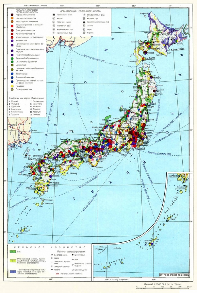 Экономическая карта Японии