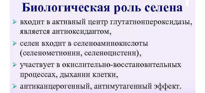 Биологическая роль селена Биологическая роль селена