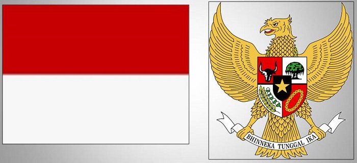 Флаг и герб Индонезии