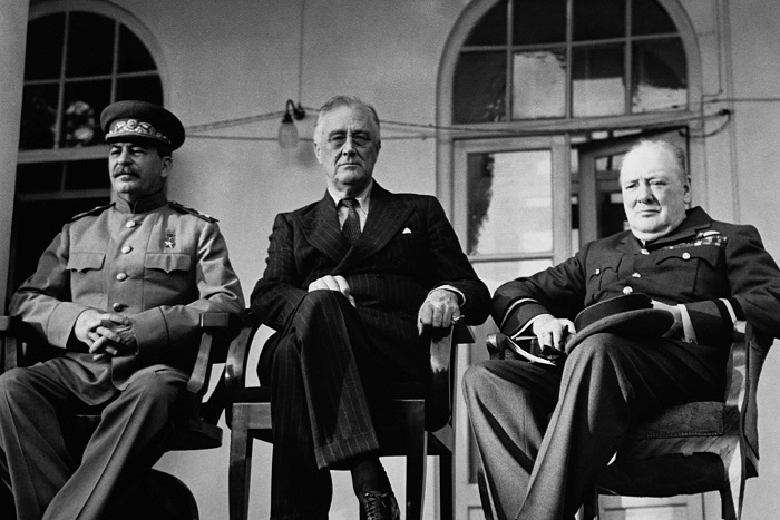 Рузвельт, Сталин и Черчилль