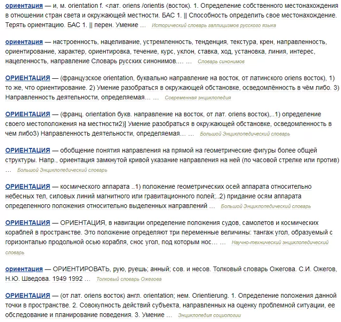 Ориентация Ориентация