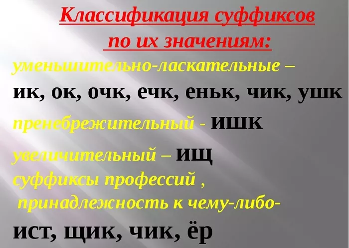 Уменьшительно-ласкательные суффиксы в русском языке Уменьшительно-ласкательные суффиксы в русском языке