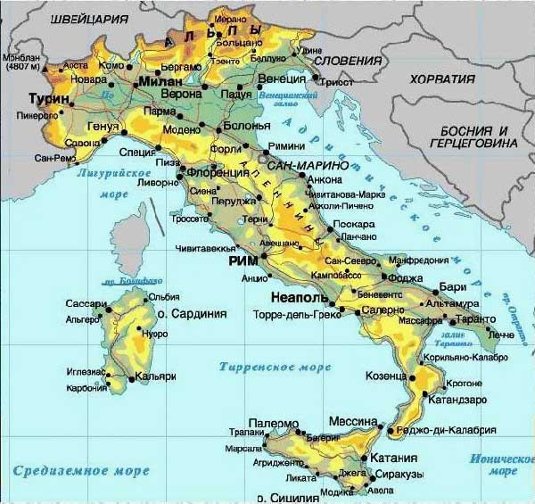 полуострова зарубежной европы на карте