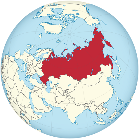Россия на глобусе