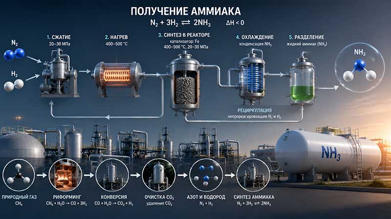 Получение аммиака-2.jpg реакция получения аммиака