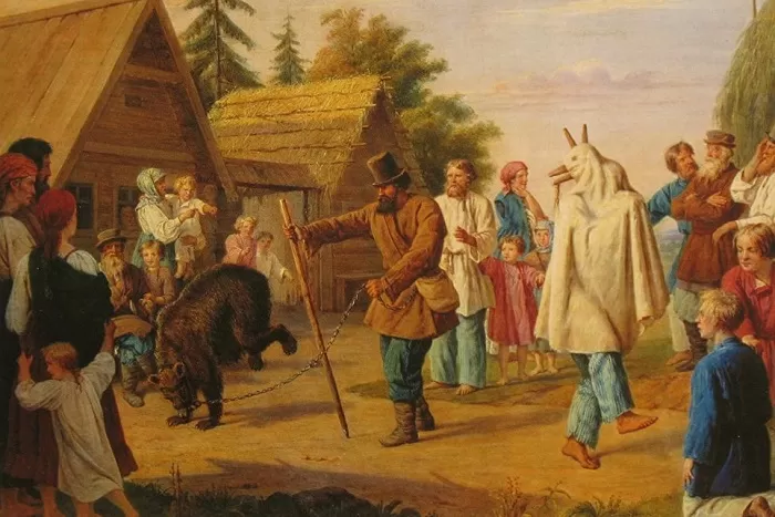 Скоморохи с медведем Скоморохи с медведем