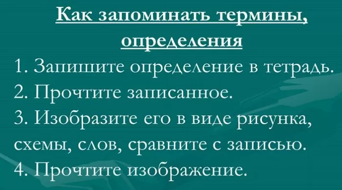 Как запоминать термины Как запоминать термины