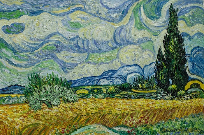 Винсент Ван Гог – Пшеничное поле с кипарисами
