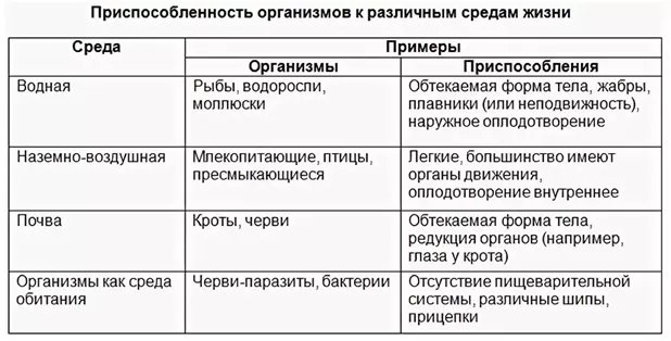 Приспособляемость к среде обитания