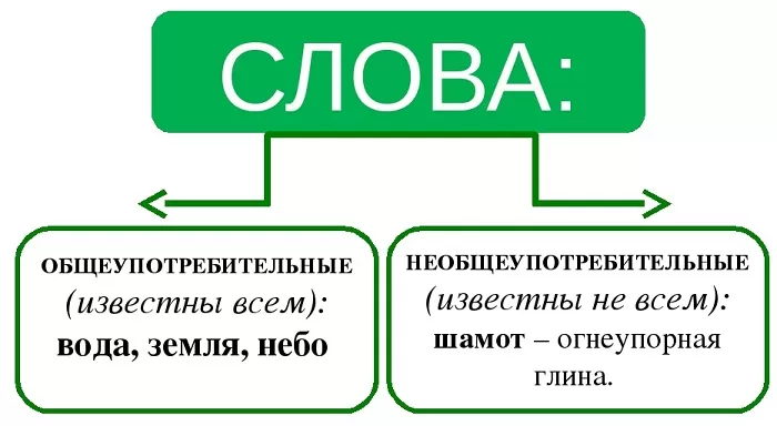 Общеупотребительные и необщеупотребительные слова Общеупотребительные и необщеупотребительные слова