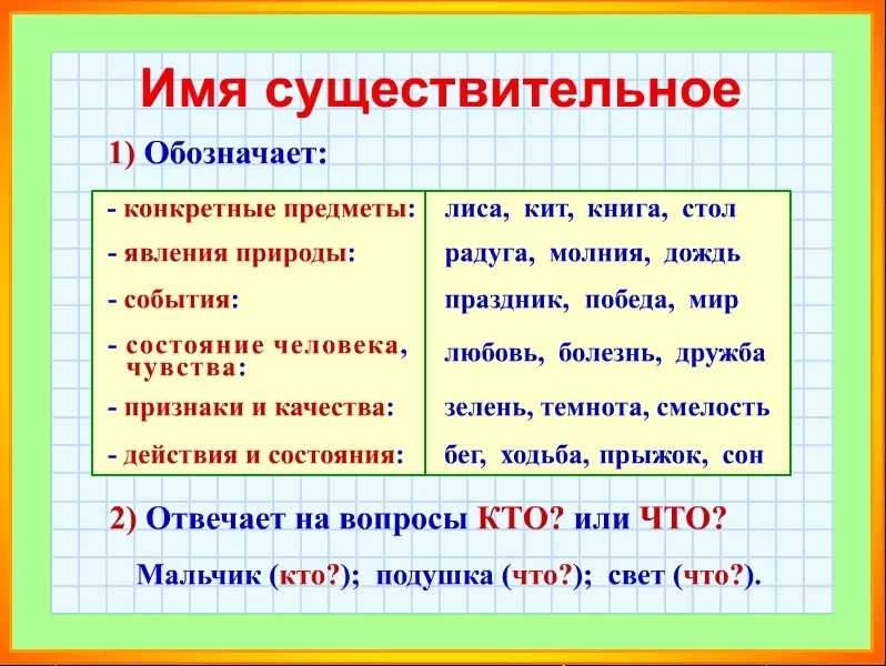 Имя существительное Имя существительное