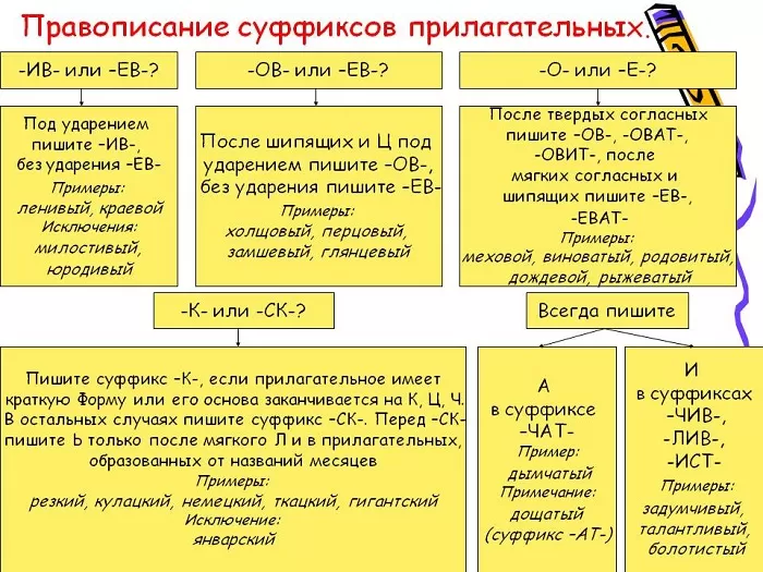 Правописание суффиксов прилагательных Правописание суффиксов прилагательных