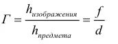 Линейным увеличением линзы Линейным увеличением линзы