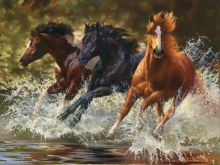 стихи про коней лошадей