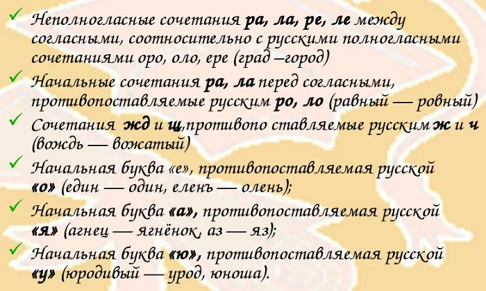 Старославянизмы Старославянизмы