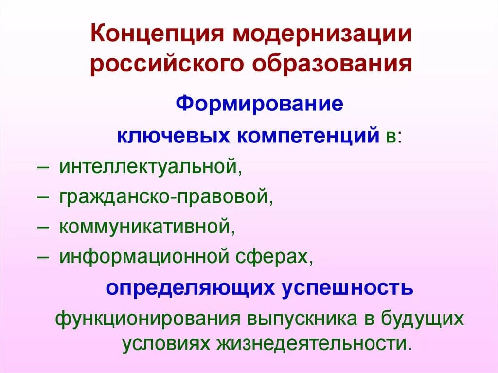 концепция модернизации российского образования
