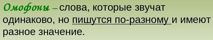 Омофоны Омофоны