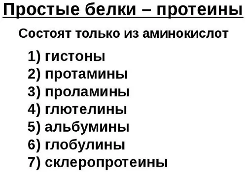 Простые белки протеины Простые белки протеины