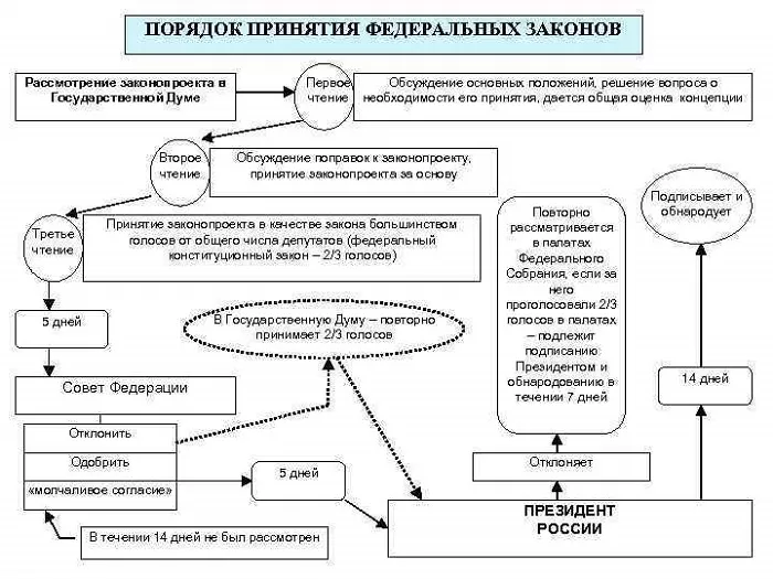 Принятие федеральных законов Принятие федеральных законов