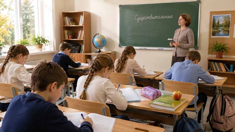 диктант тема имя существительное