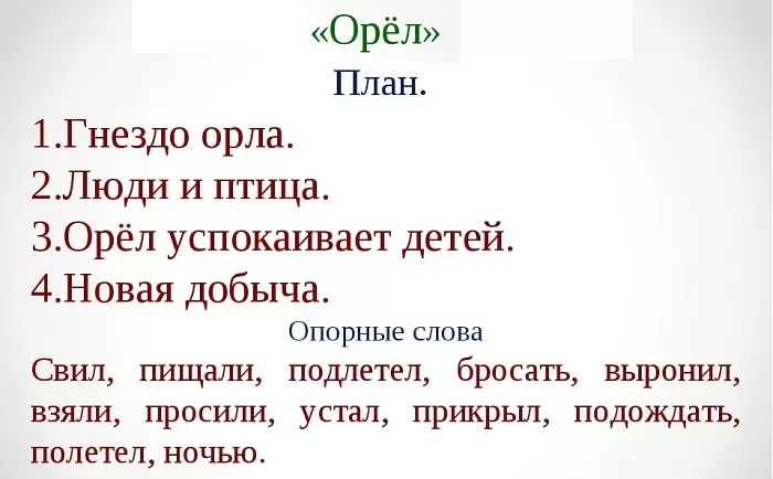 План изложения План изложения