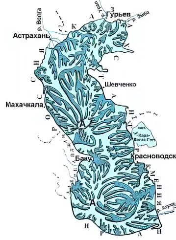 Рельеф дна Каспийского моря