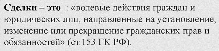 Определение сделки Определение сделки
