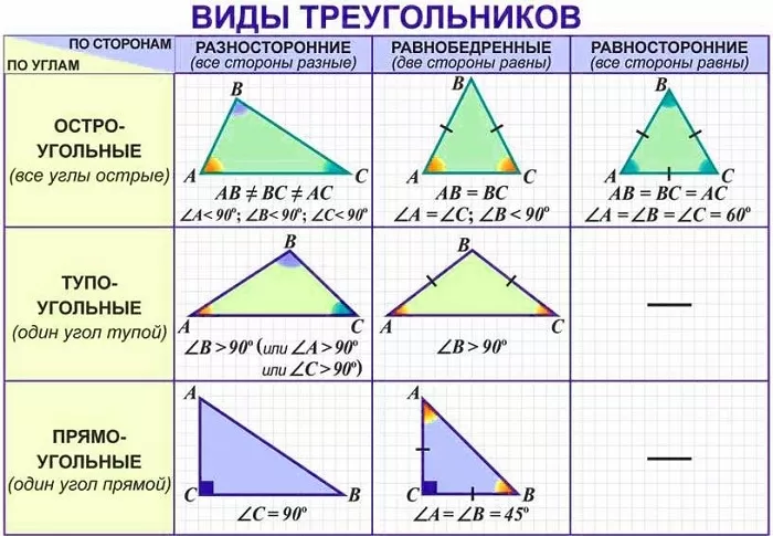 Виды треугольников Виды треугольников