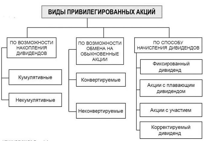 Виды привилегированных акций Виды привилегированных акций