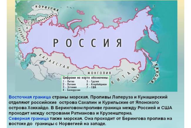 границы России по морю