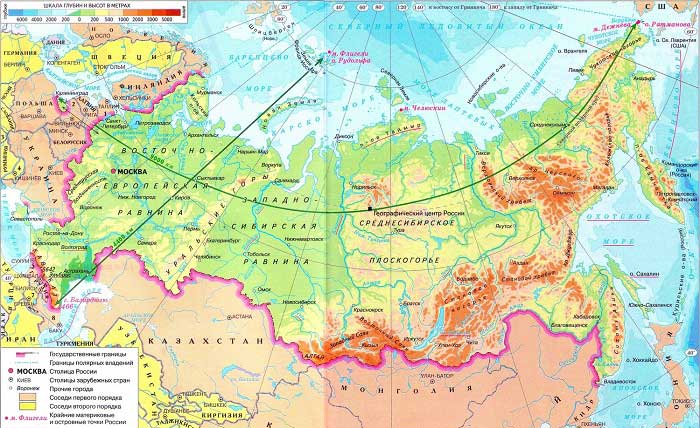 география 8 класс географическое положение россии