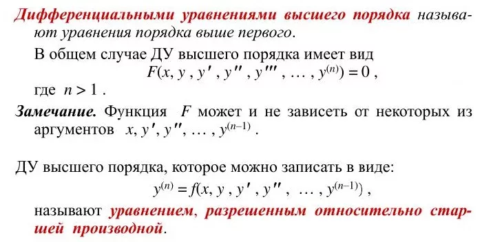 Уравнения высших порядков Уравнения высших порядков