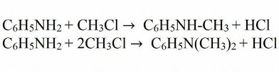 Какие из данных схем уравнений реакций характерны для анилина c6h5nh2
