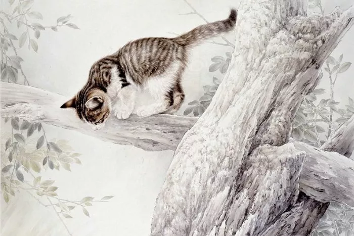 Кошка на дереве Кошка на дереве