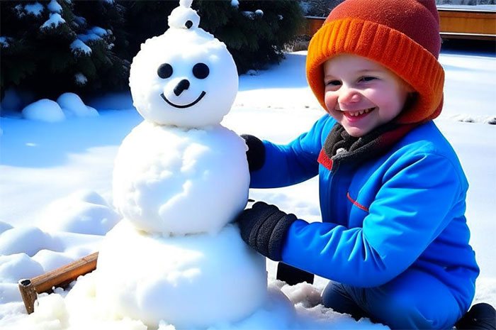 снеговик стихи для детей