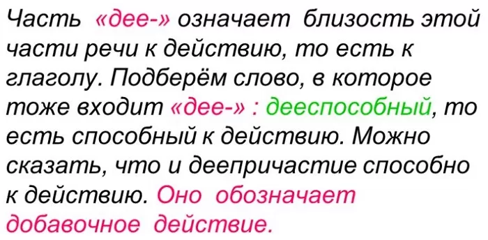 Деепричастие как часть речи Деепричастие как часть речи