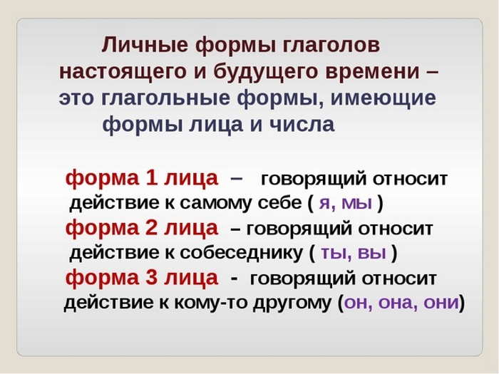формы глаголов в русском языке