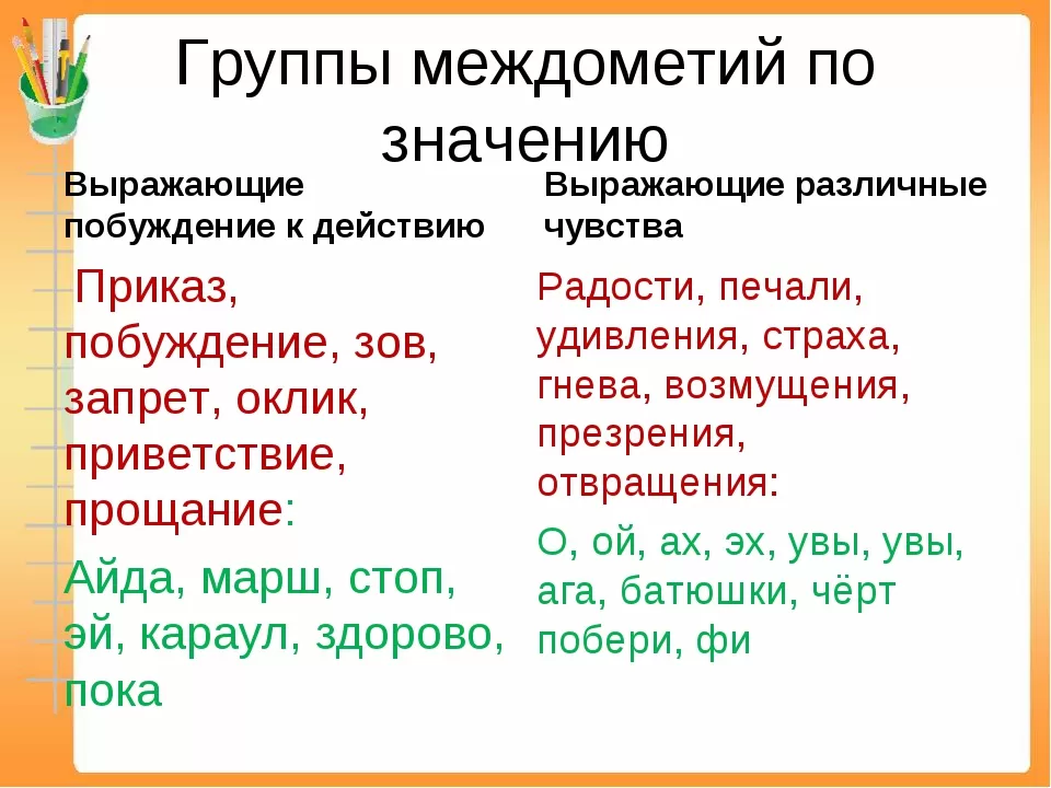 Междометия Междометия