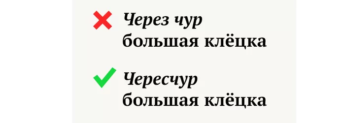 Чересчур характеристика Чересчур характеристика
