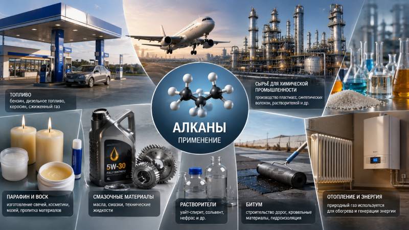 применение углеводородов алканов