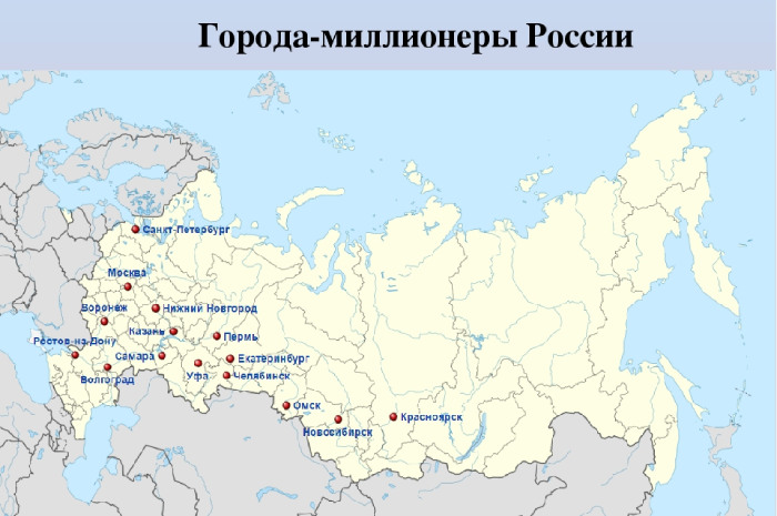 Сколько в России городов миллионников