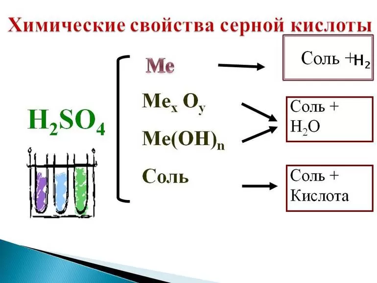 Химические свойства серной кислоты