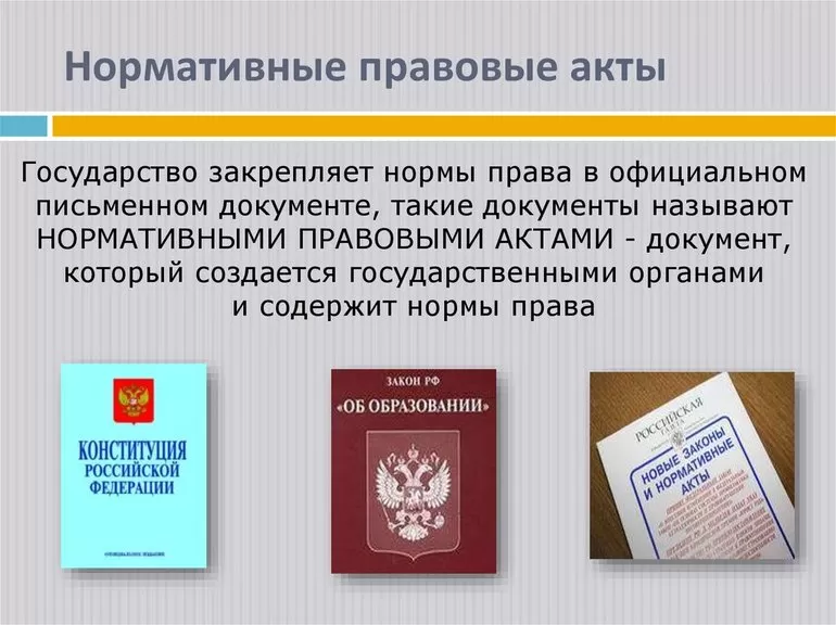 Нормативно правовой акт это