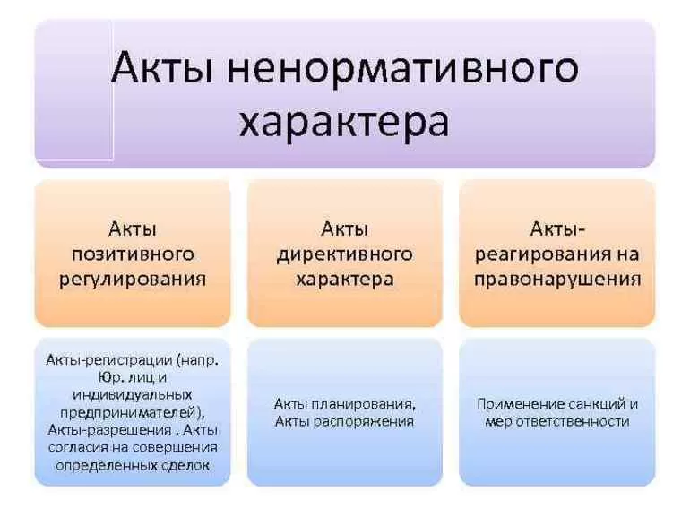 Отличия ненормативных элементов права