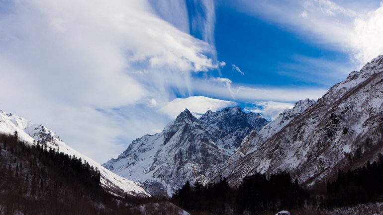 Природные явление в горах Кавказа