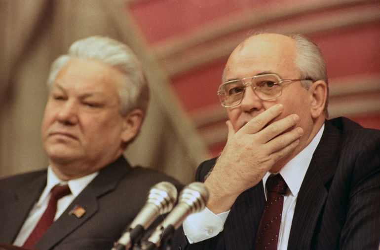 Ельцин и Горбачев
