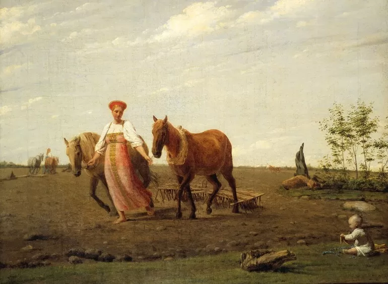А. Венецианов «На пашне. Весна»