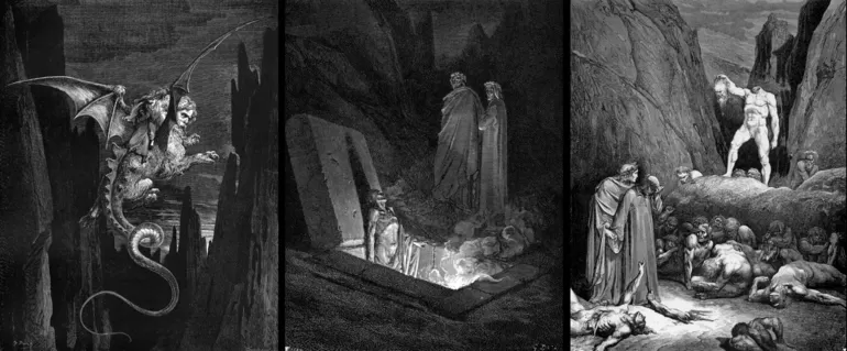 «Божественная комедия» состоит из трёх частей