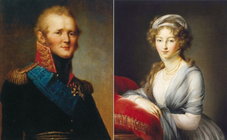 Александр 1 с женой Елизаветой.